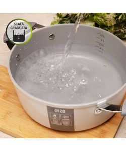 Fatto in Casa Benedetta Casseruola per Induzione con Coperchio - 20 cm