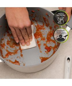 Fatto in casa Benedetta Tegame per Induzione 24 cm con Coperchio