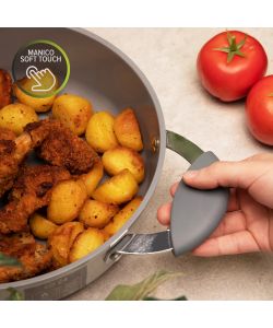 Fatto in casa Benedetta Tegame per Induzione 24 cm con Coperchio