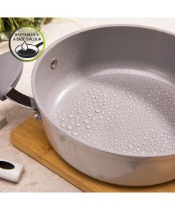 Fatto in casa Benedetta Tegame per Induzione 24 cm con Coperchio