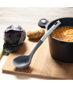 Fatto in casa Benedetta Mestolo in Silicone Grigio 32 cm - Manico Inox