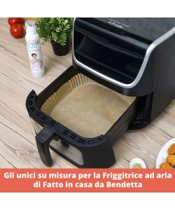 100 Fogli e Vassoi Carta Forno per Friggitrice Fatto in casa Benedetta