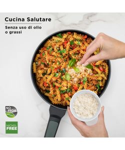 Batteria Pentole Corredo - Set Completo Verde Antiaderente 11 Pezzi