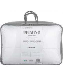 Piumino Singolo 4 Stagioni Bianco 155x200 cm - 350 GSM
