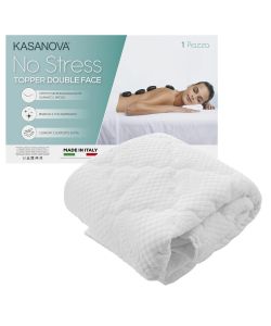 KASANOVA Topper Singolo Massaggiante Bianco 90x200 cm No Stress