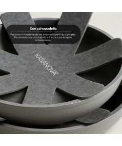 Padella Antiaderente Induzione Taupe da 28 cm con Salvapadella