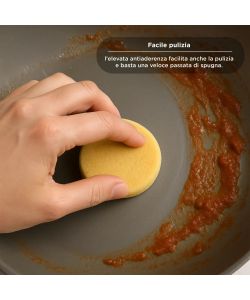 Padella Antiaderente Induzione Taupe da 28 cm con Salvapadella