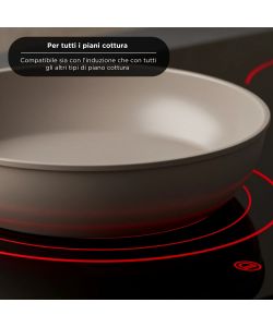 Padella Antiaderente Induzione Taupe da 28 cm con Salvapadella