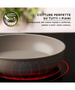 Padella Antiaderente Induzione Taupe 30 cm con Salvapadella