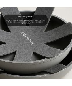 Padella Antiaderente Induzione Taupe 30 cm con Salvapadella