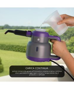 Kasanova - Pulitore a Vapore 1500W Grigio - Portatile e Compatto