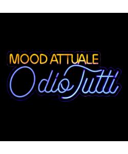 Insegna Luminosa Odio tutti - LED Neon Multicolore 65x28,6 cm