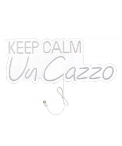 Insegna Luminosa Keep Calm - Scritta LED Multicolore 65x27,3 cm