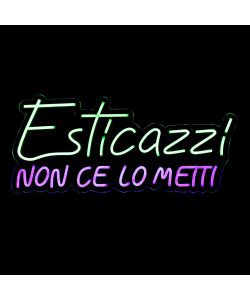 Insegna Luminosa - Esticazzi - LED Neon Multicolore 65x28,6 cm