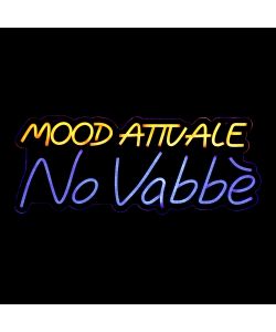 Insegna Luminosa No Vabb - LED Effetto Neon Multicolore 65x26 cm