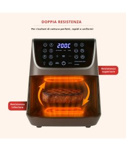 Fatto in casa da Benedetta Friggitrice ad Aria 6,5L Doppia Resistenza