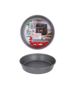 KASANOVA Tortiera tonda 20 cm in alluminio argento per forno e friggitrice