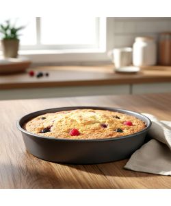 KASANOVA Tortiera tonda 20 cm in alluminio argento per forno e friggitrice