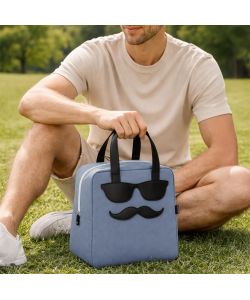KASANOVA Borsa Termica Impermeabile 8,5 L Blu con Manici e Chiusura a Zip