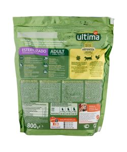 Ultima Crocchette Gatto Sterilizzato Pollo 800g Alta Qualità Salute