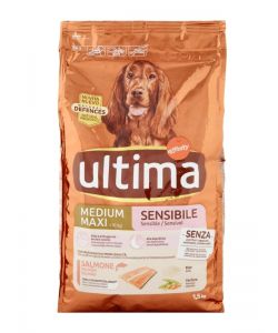 Ultima Crocchette Cani Medium Sensibile Salmone 1.5kg Monoproteina