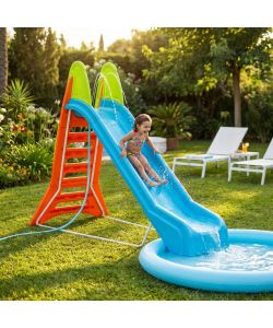 FEBER Mega Scivolo con Acqua Multicolor 302x117x209 cm per Bambini