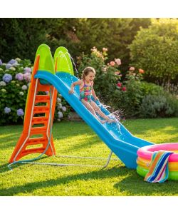 FEBER Mega Scivolo con Acqua Multicolor 302x117x209 cm per Bambini