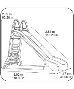 FEBER Mega Scivolo con Acqua Multicolor 302x117x209 cm per Bambini