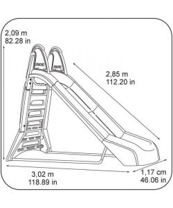 FEBER Mega Scivolo con Acqua Multicolor 302x117x209 cm per Bambini