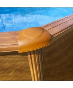 Piscina Ovale Acciaio Legno 500 x 300 x 132 h cm