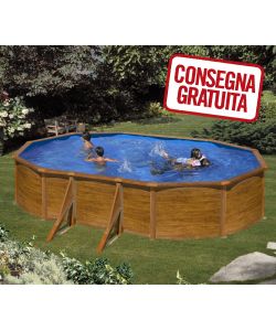 Piscina Ovale Legno 500 x 300 x 120 h cm