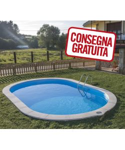 Piscina Ovale Lamiera Laccata .500 x 300 x 120 h cm