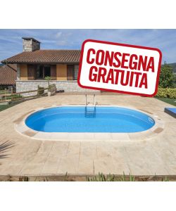 Piscina Ovale Acciaio 700 x 320 x 150 h cm