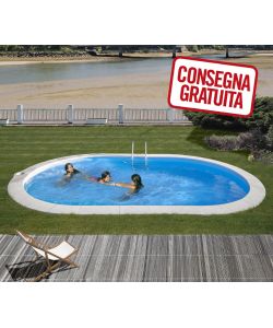 Piscina Ovale laccata 600 x 320 x 120 h cm