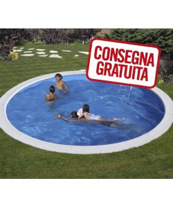 Piscina Tonda Acciaio  420 x 150 h cm