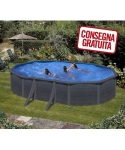 Piscina Ovale Grafite 610 x 375 x 132 h cm