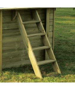 Gre Piscina in legno Macadamia 632x335x130 cm con scaletta e filtro sabbia