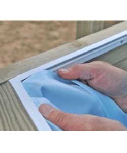 Gre Piscina Quadrata Fuori Terra in Legno Pino 305x305 H119 cm