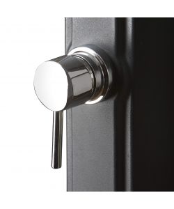 Gre - Doccia solare curva 25 litri nera con rubinetto in ABS e ottone