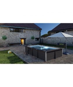 Piscina avantgarde rettangolare 606x326x142 con LED