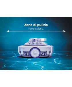 Gre Robot Pulitore Wet Runner a Batteria - Bianco Grigio Azzurro - 35 m2
