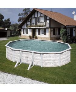 Piscina Ovale Decorazione Nordic 500x300 H 120