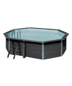 Piscina ovale in componsito con faretto Led 524x386