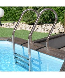 Gre Piscina fuori terra Papaya rettangolare 520x320 cm legno h133