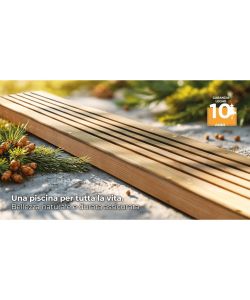 Gre Piscina Fuori Terra Ovale Bambu 2 in Legno 535x335 H136 cm