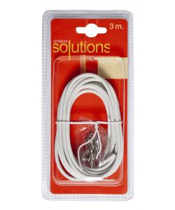 Cavo plastificato portatendina Bianco 3 m