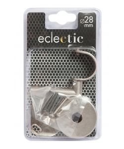 ECLECTIC - Supporto soffitto doppio Cromo satinato