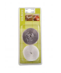 Nastro richiudibile adesivo + a cucire 20 mm Bianco 1,5 m