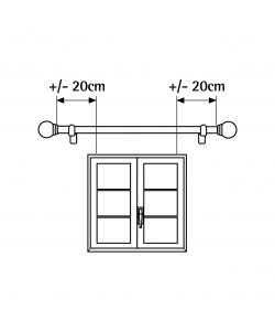 Estensibile Doppio Uncino Cromo Satinato 110-200 cm