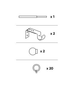 Cintacor Kit per tenda Cerchio Nero 28 mm